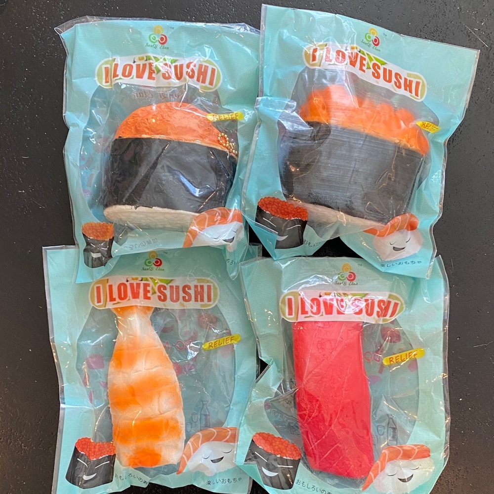 SanQi Elan I love sushi squishy toy bundle